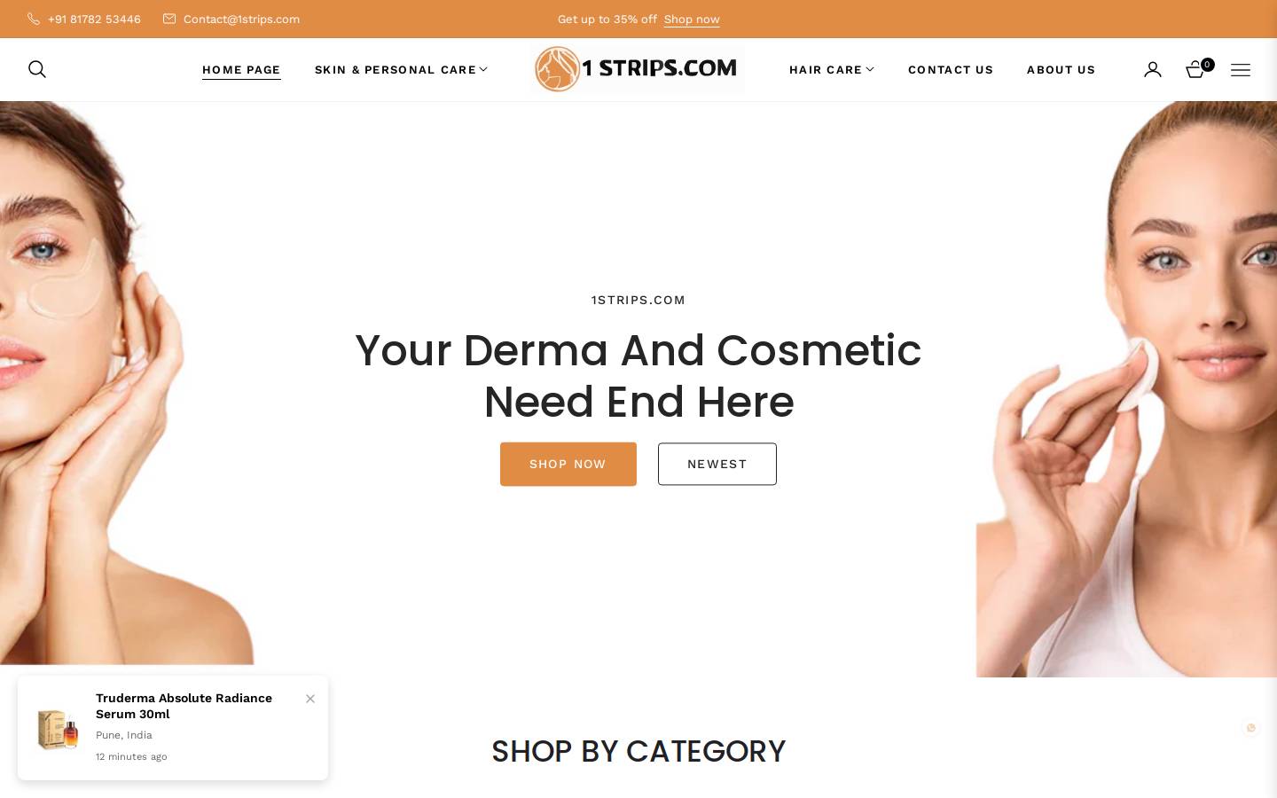 1strips.com homepage screenshot