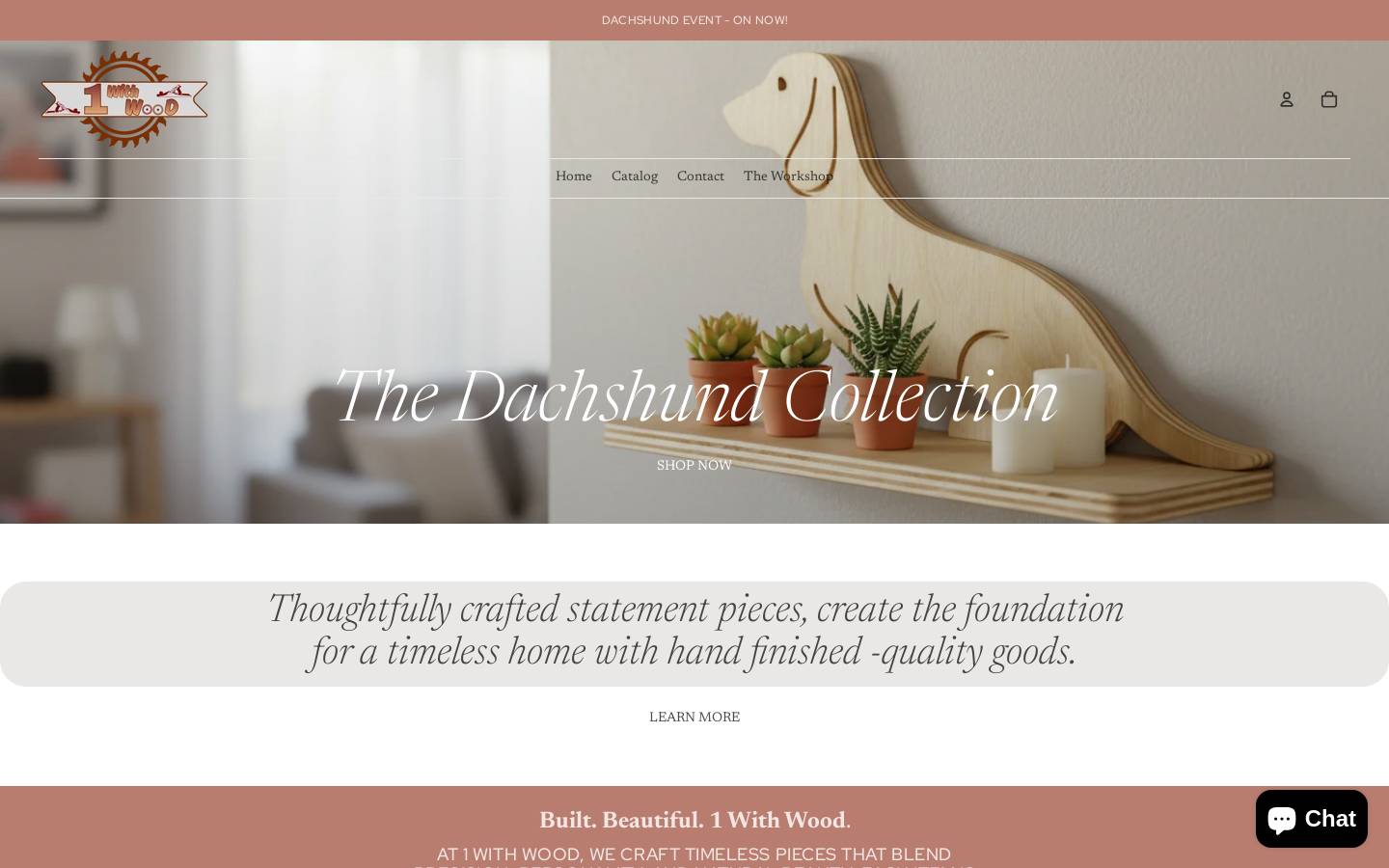 1withwood.com homepage screenshot
