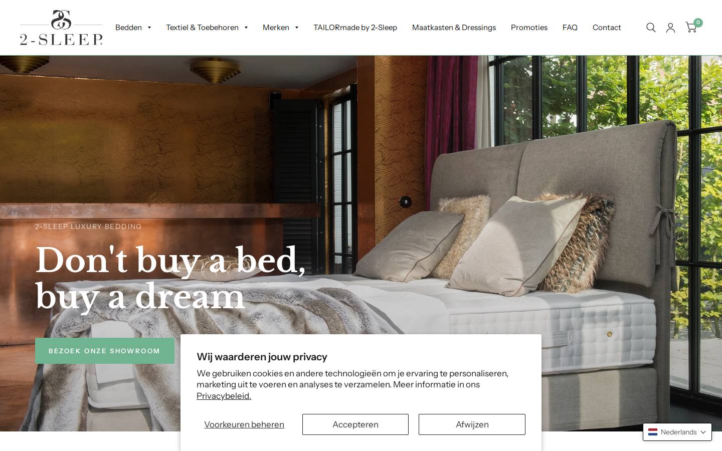 2-sleep.be homepage screenshot