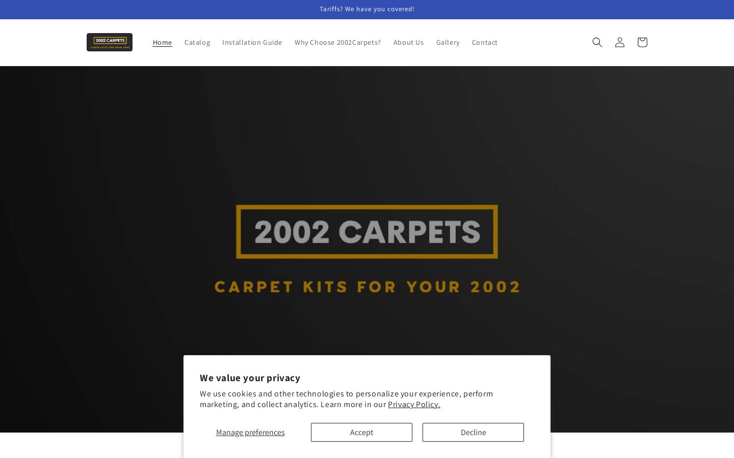 2002carpets.com.au homepage screenshot
