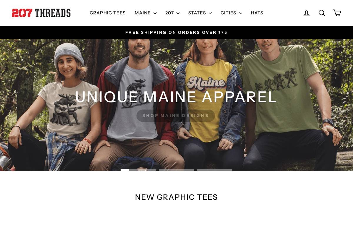 207threads.com homepage screenshot