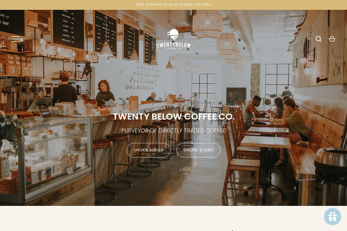 20below.coffee homepage screenshot