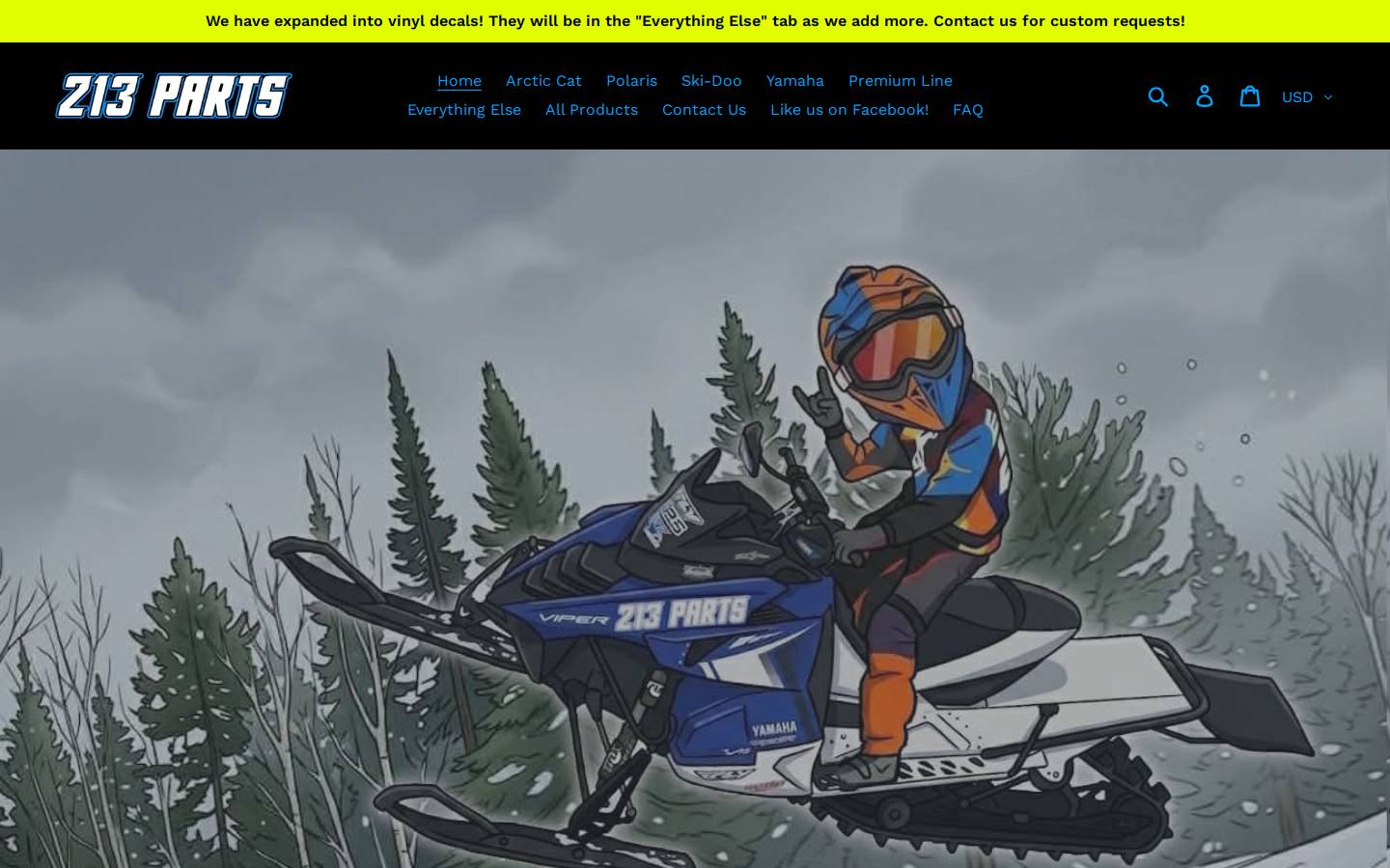 213parts.com homepage screenshot