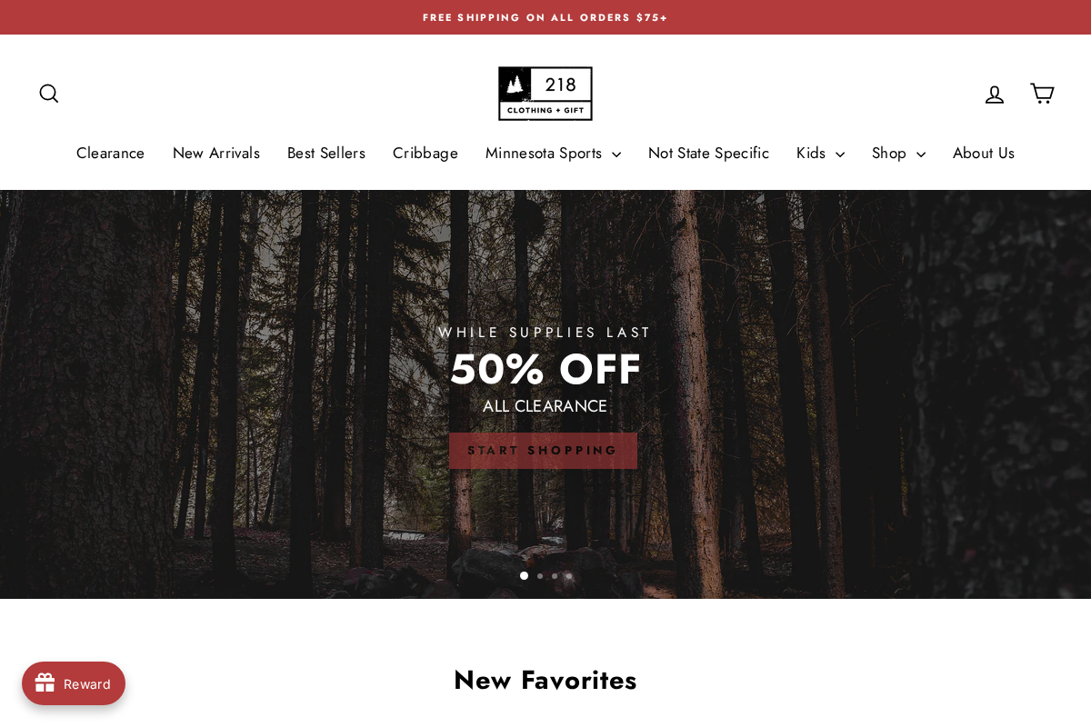 218gift.com homepage screenshot