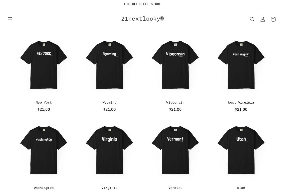 21nextlooky.com homepage screenshot