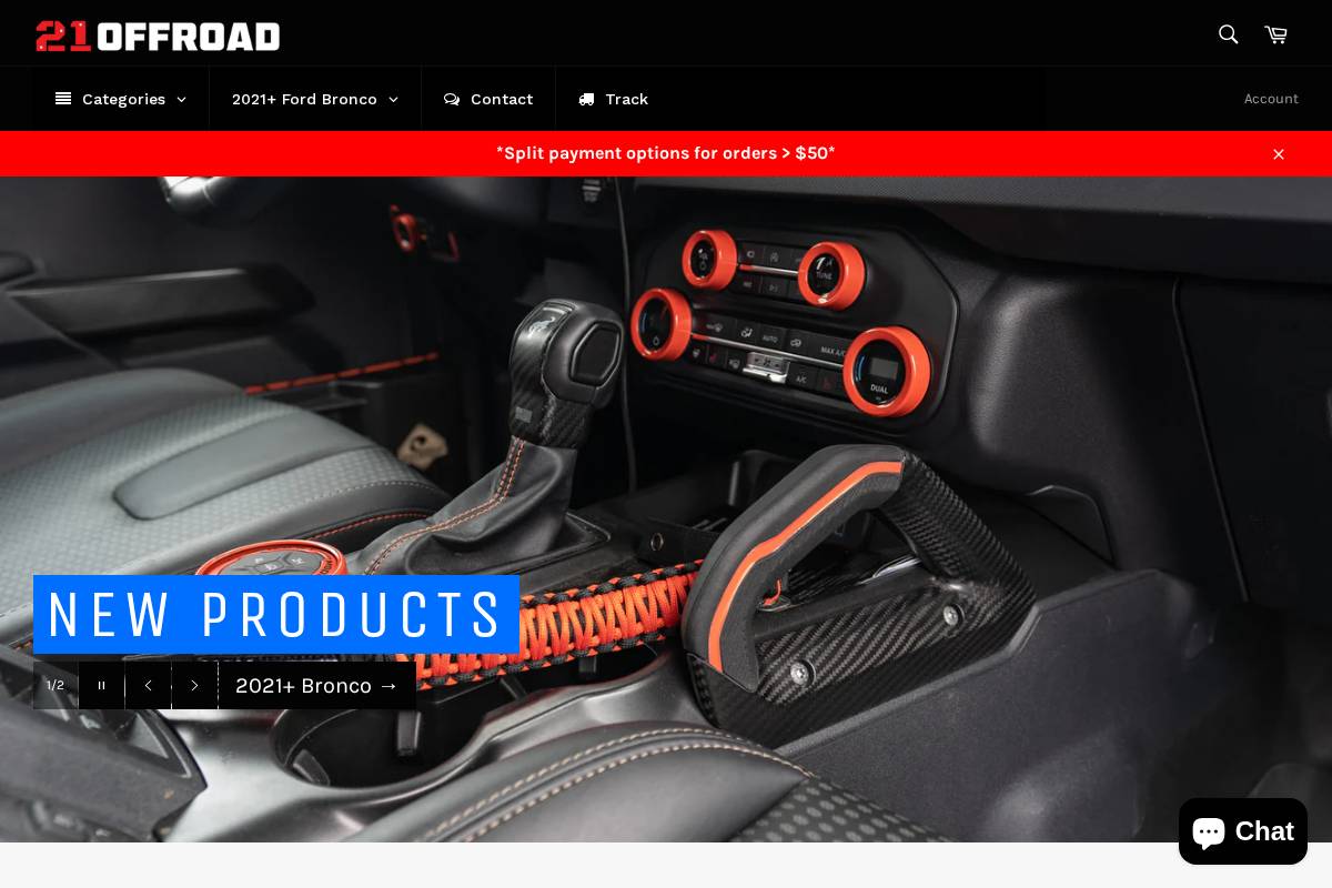 21 Offroad homepage screenshot