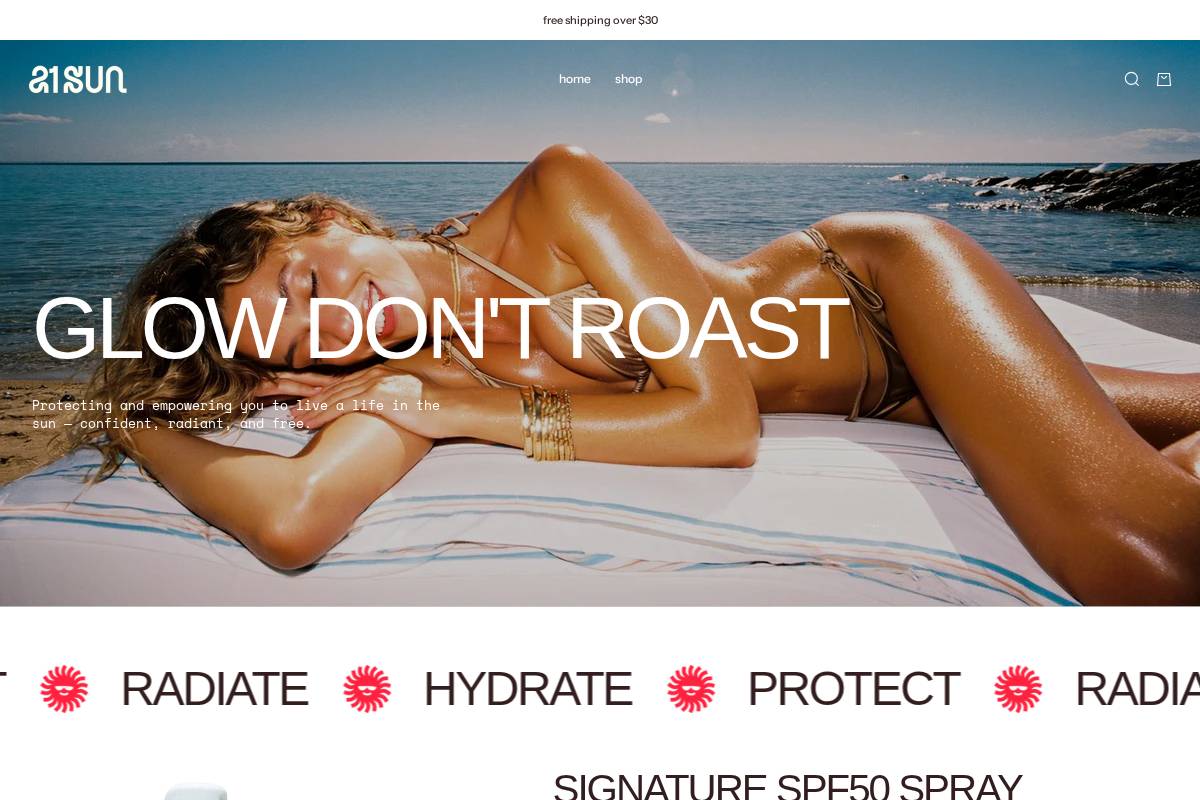 21sunco.com homepage screenshot