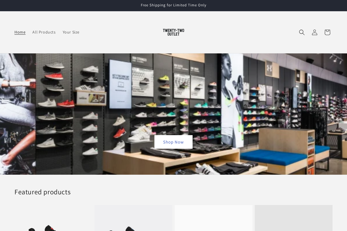 22-OutLet homepage screenshot