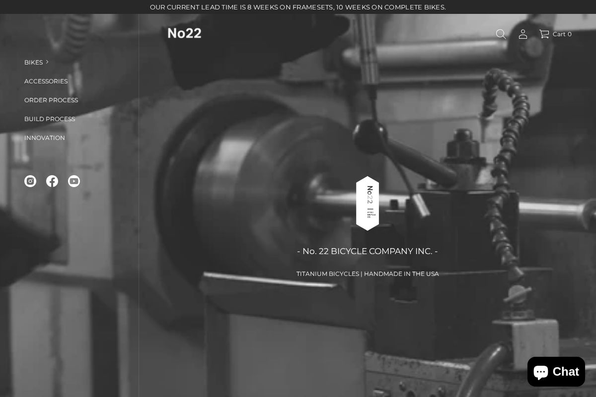 22bicycles.com homepage screenshot