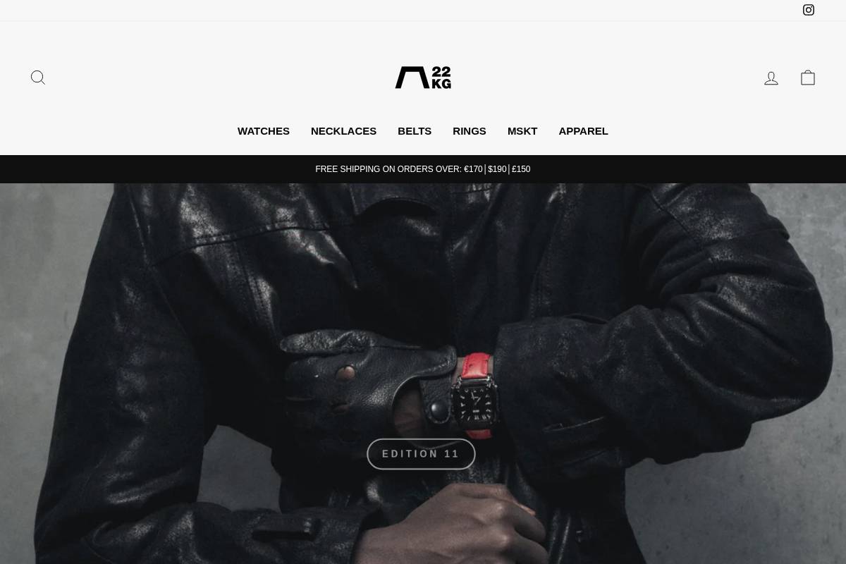 22kilogram.com homepage screenshot