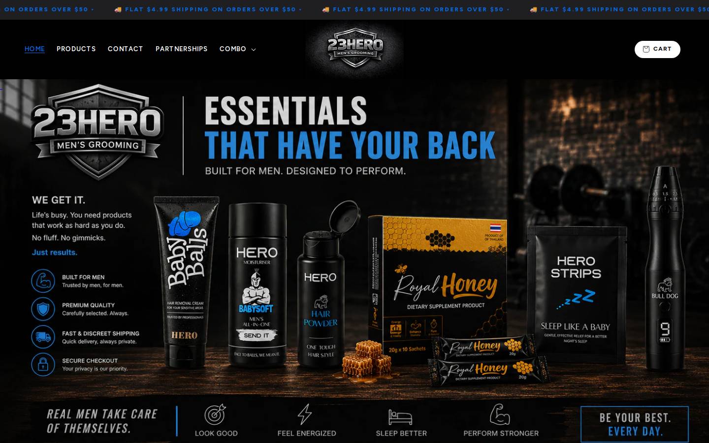 23hero.com homepage screenshot