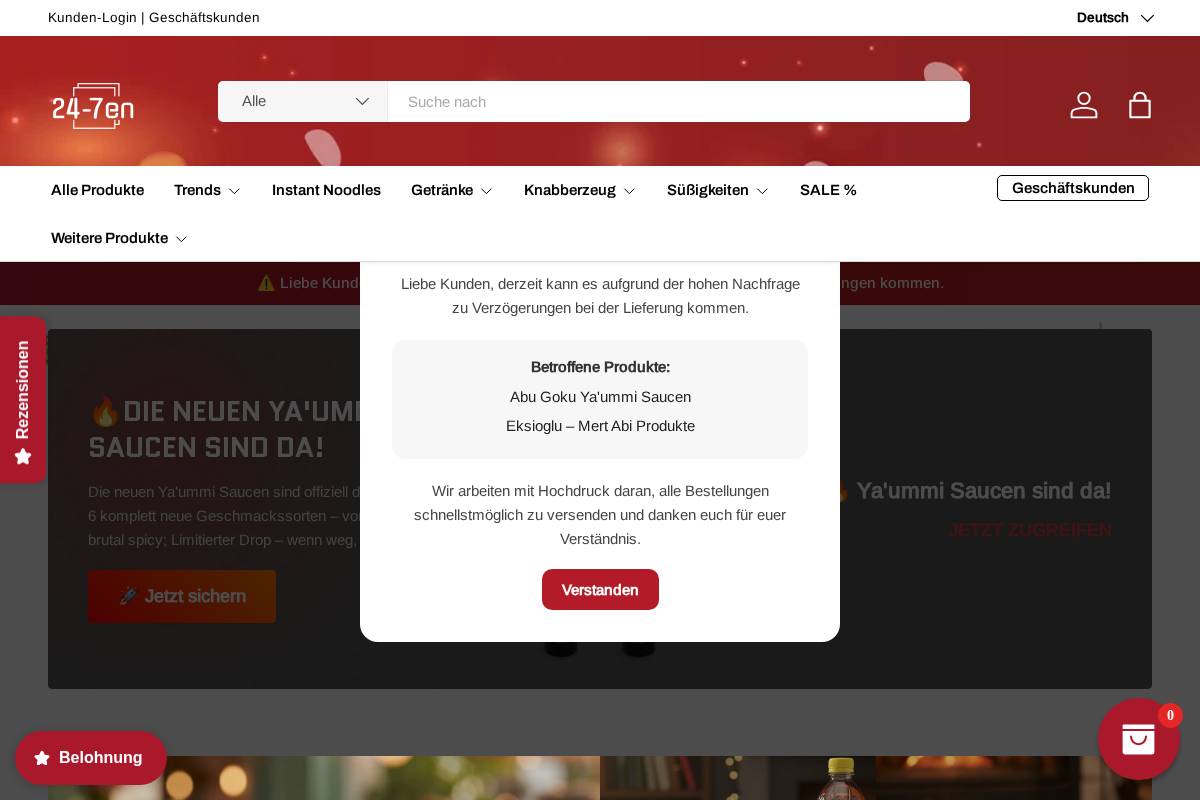 24-7en Online Kiosk homepage screenshot