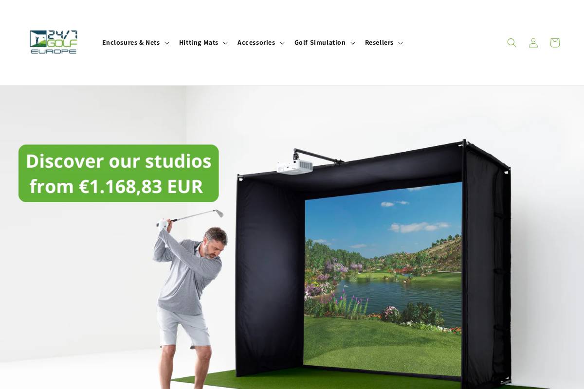 247 Golf Europe homepage screenshot