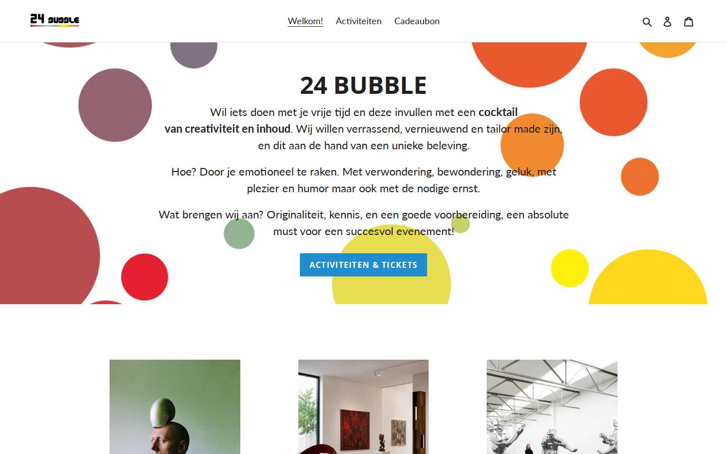 24bubble.be homepage screenshot