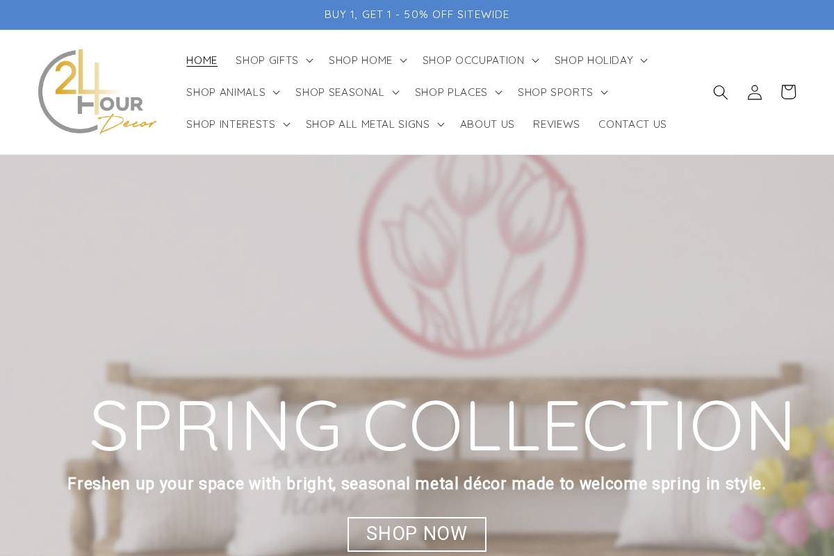 24hourdecor.com homepage screenshot