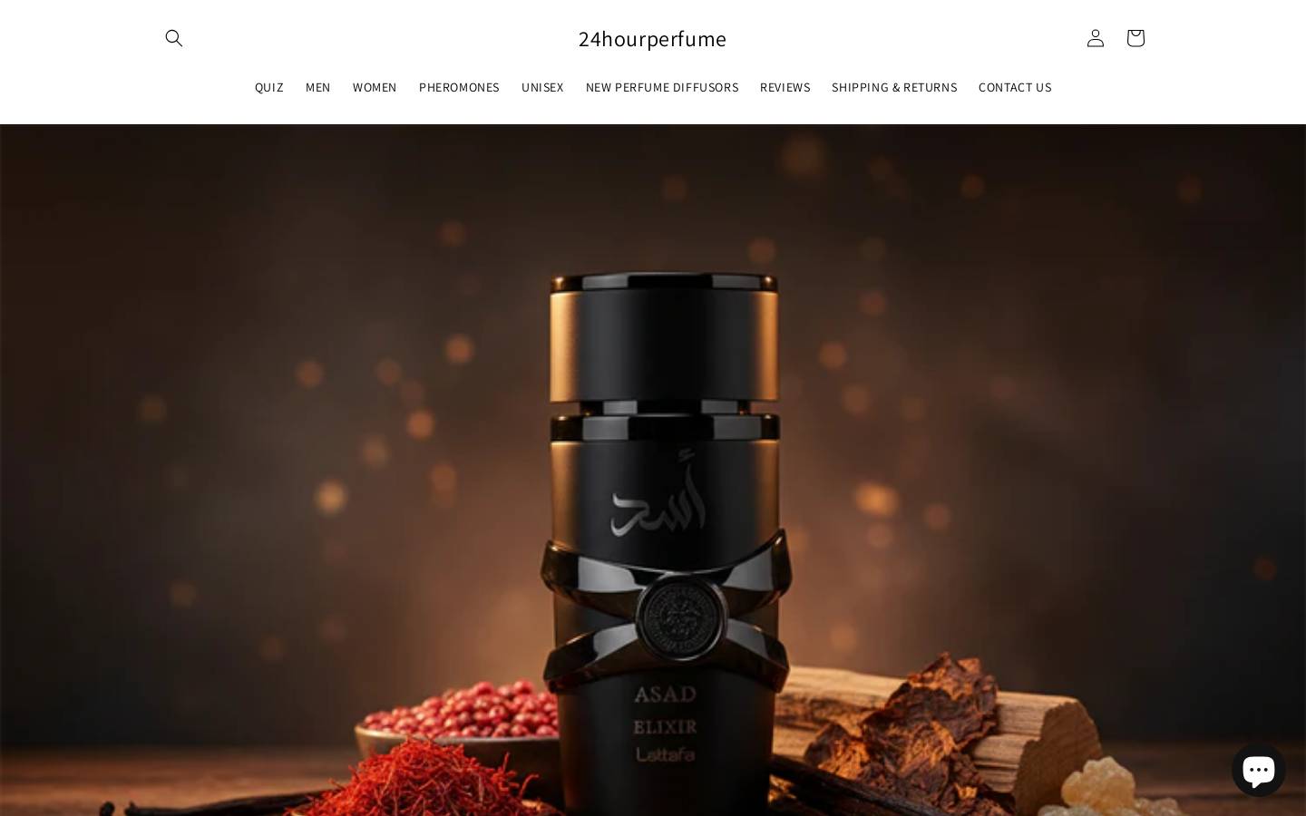 24hourperfume homepage screenshot