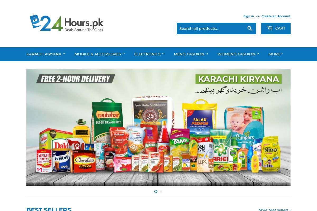 24hours.pk homepage screenshot