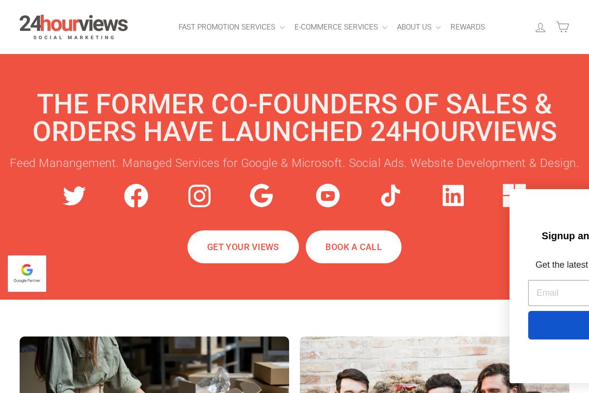 24hourviews.com homepage screenshot