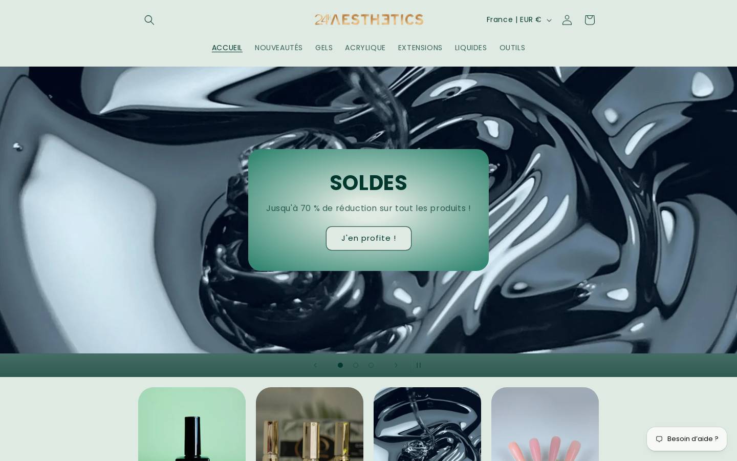 24kaesthetics.com homepage screenshot