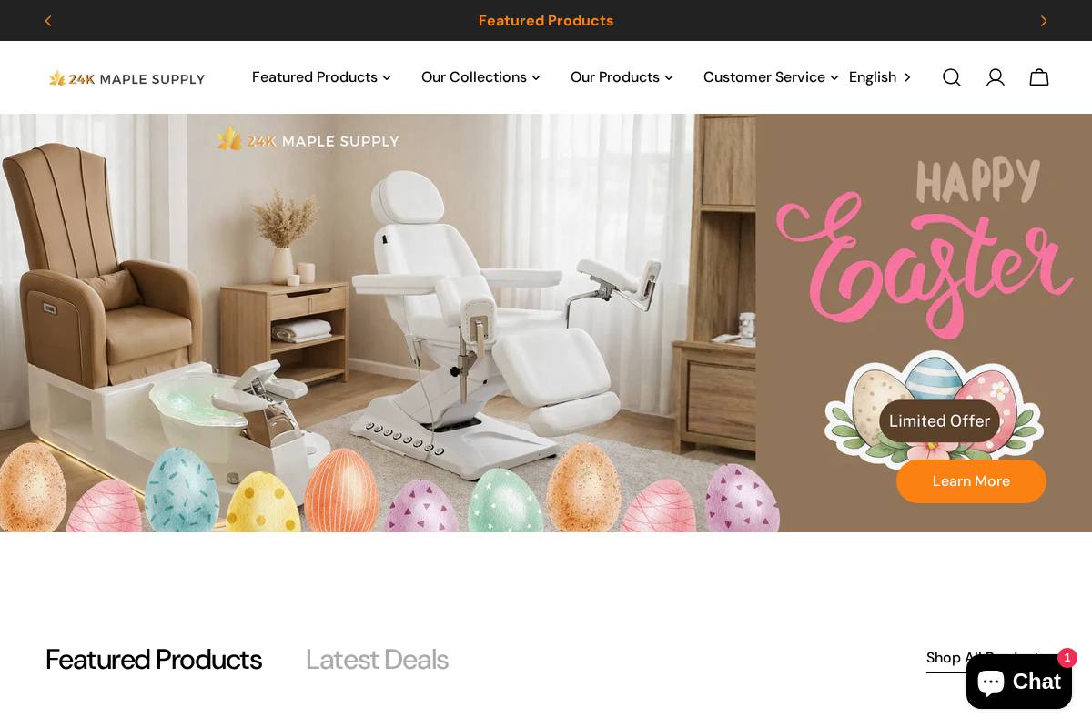 24kmaplesupply homepage screenshot