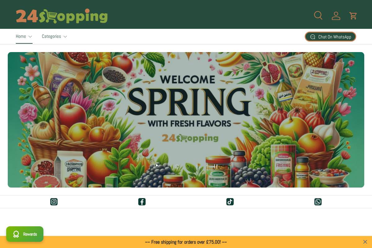 24shopping homepage screenshot