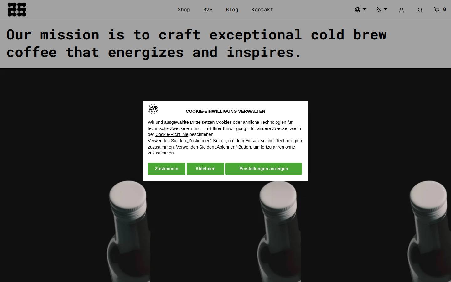 25grams.coffee homepage screenshot