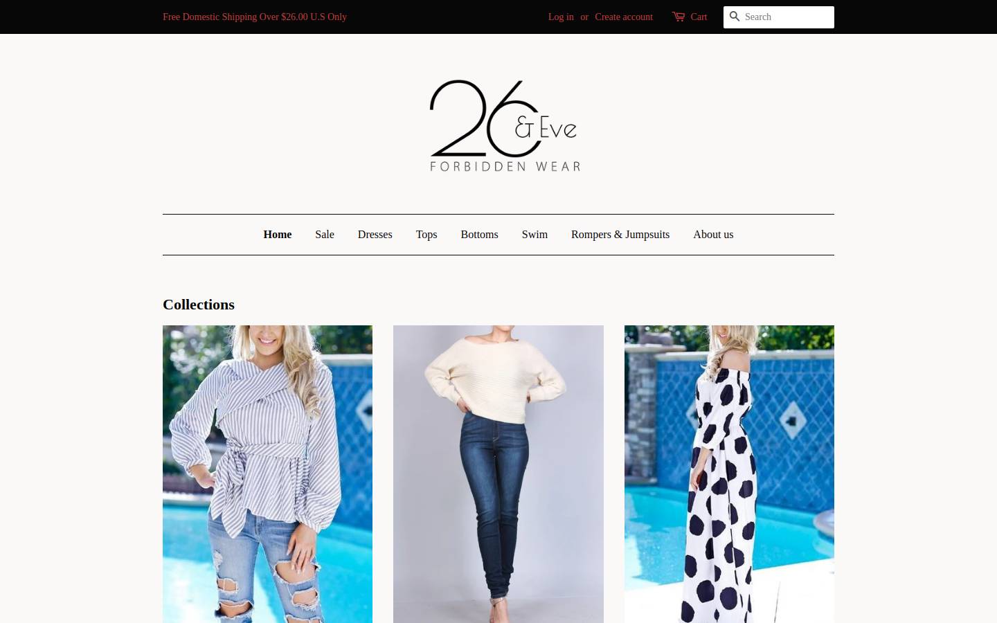 26andeve.com homepage screenshot