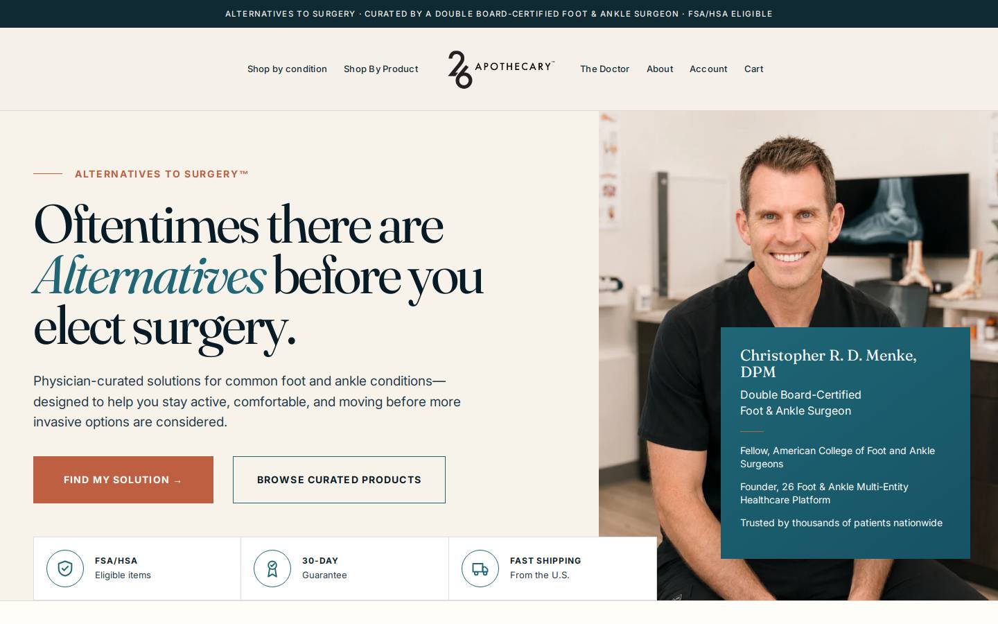 26apothecary.com homepage screenshot