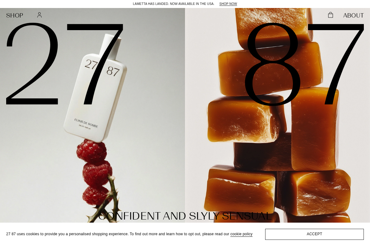 27 87 homepage screenshot