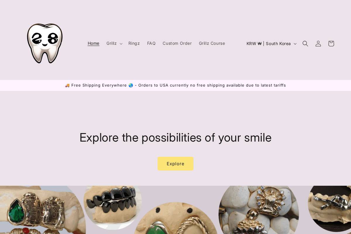 28grillz.com homepage screenshot