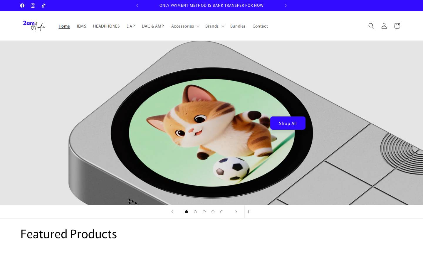 2amaudio.com homepage screenshot