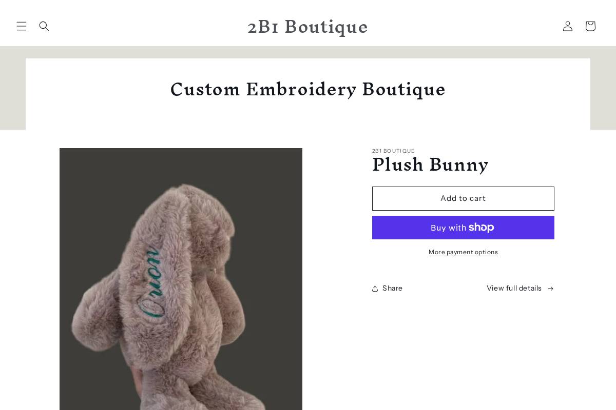 2b1boutique.com homepage screenshot