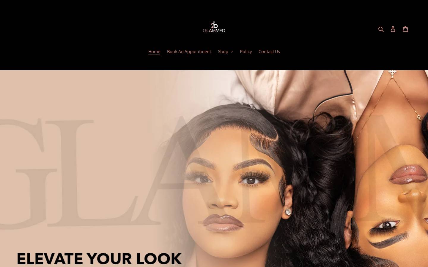 2bglammed.com homepage screenshot