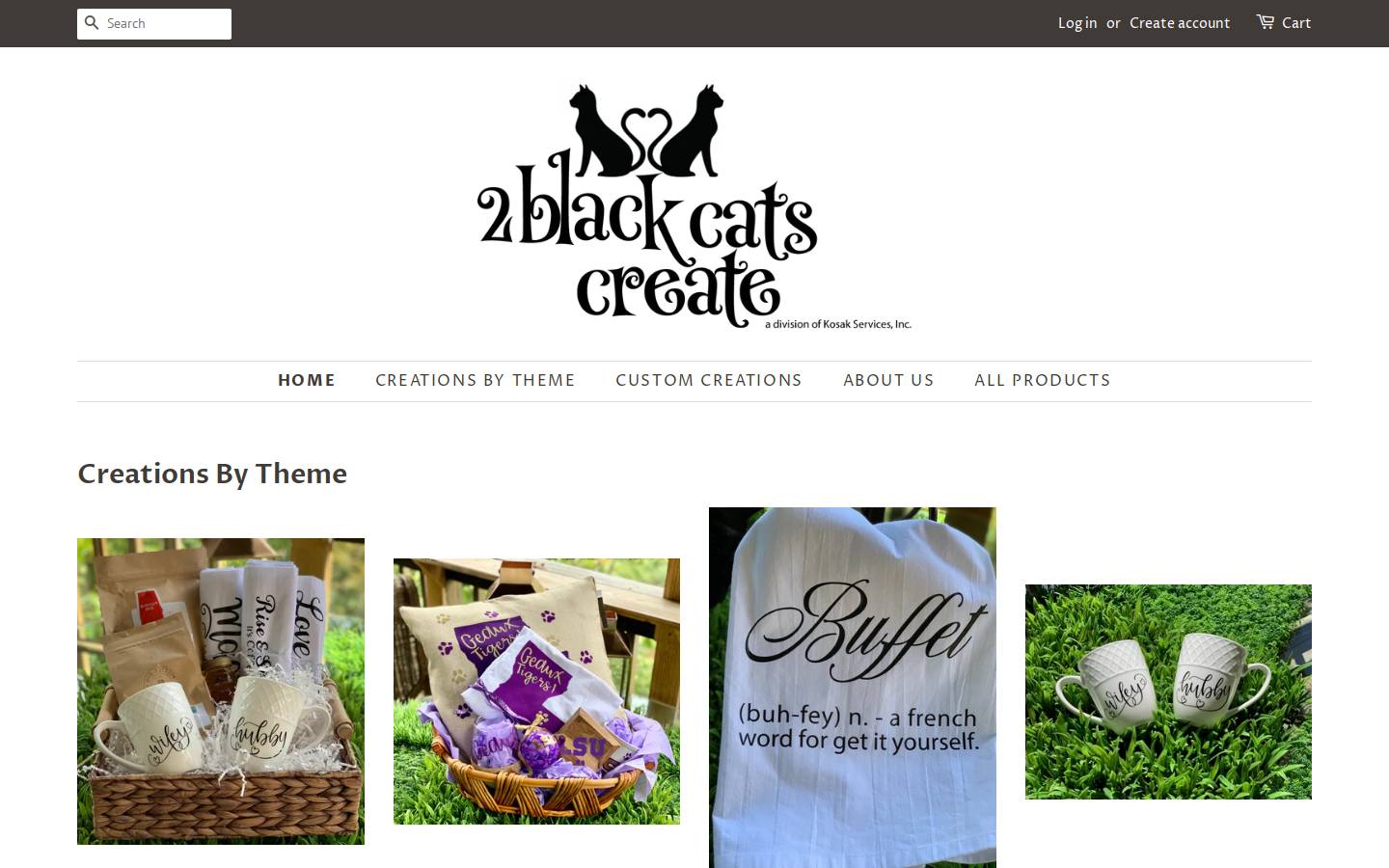 2blackcatscreate.com homepage screenshot