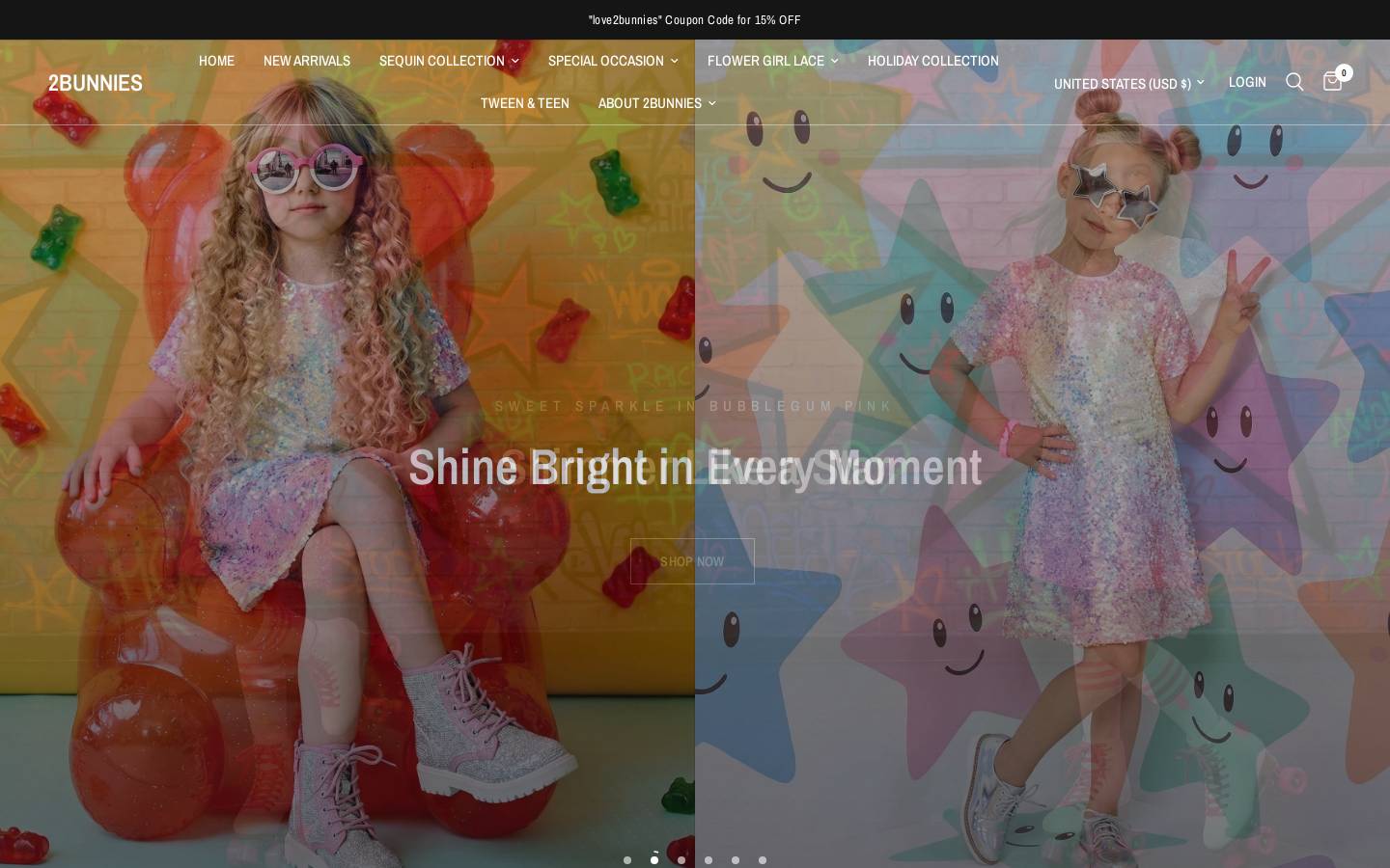 2bunnieskids.com homepage screenshot
