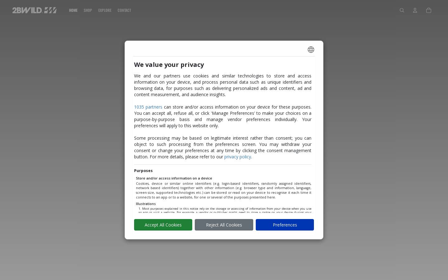 2bwild.co homepage screenshot