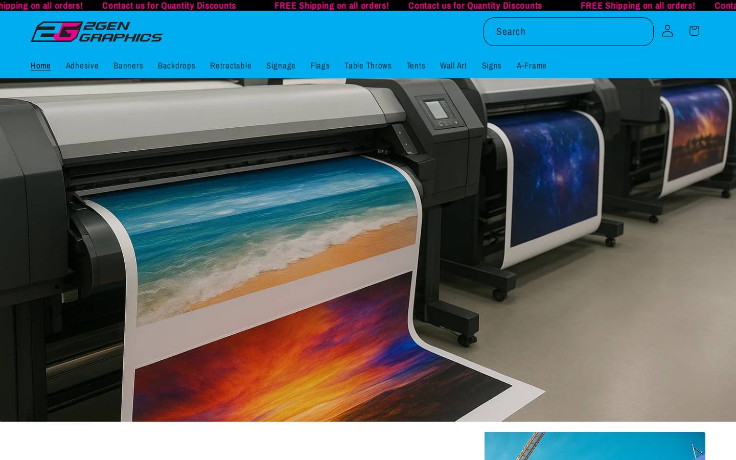 2gengraphics.com homepage screenshot
