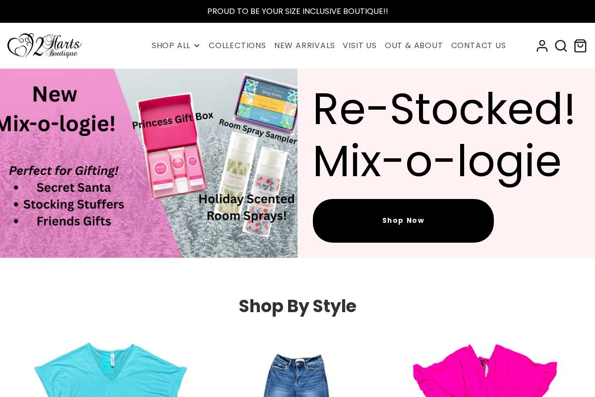 2hartsboutique.com homepage screenshot
