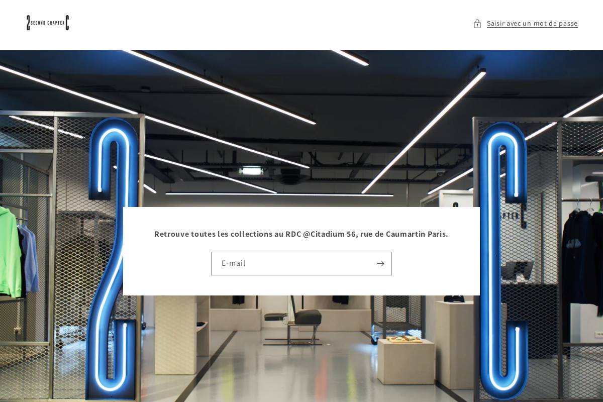 2ndchapter.fr homepage screenshot