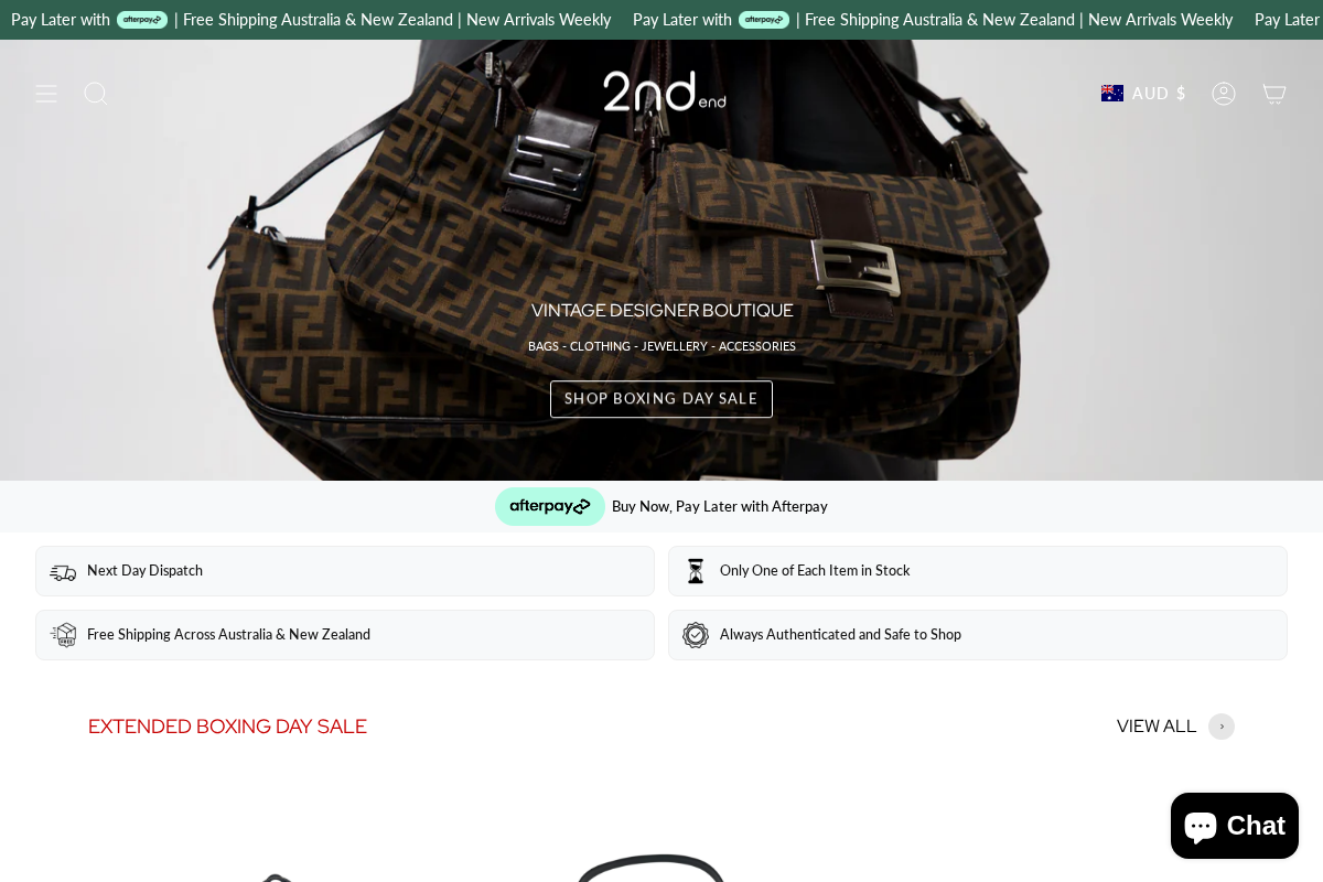 2ndend.com homepage screenshot
