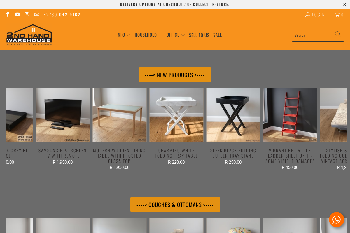 2ndhandwarehouse.com homepage screenshot