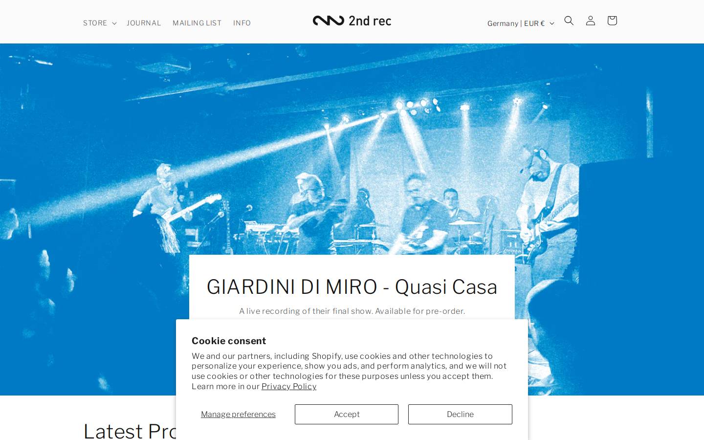 2ndrec.com homepage screenshot