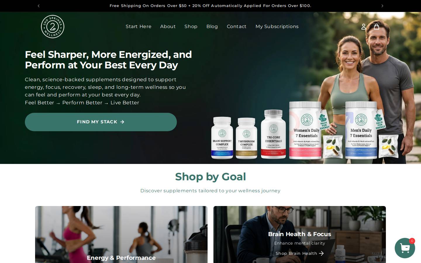 2ndsprings.com homepage screenshot