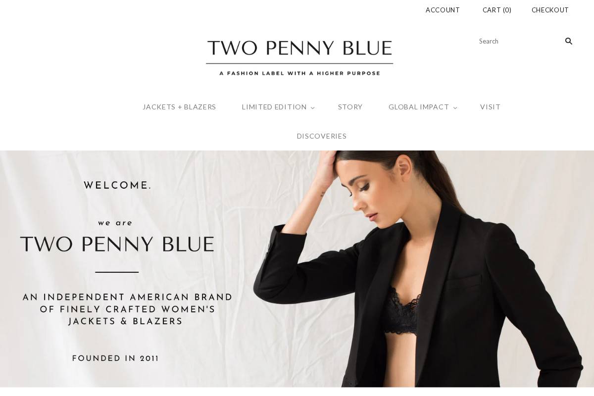 2pennyblue.com homepage screenshot