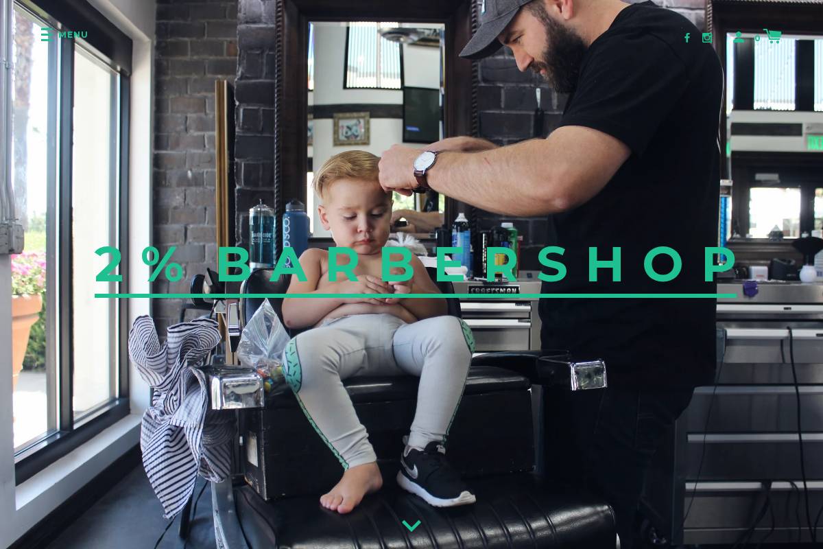 2percentbarbershop.com homepage screenshot