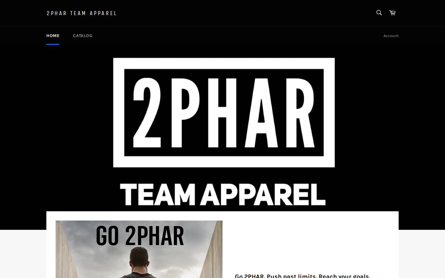 2phar-teamapparel.com homepage screenshot