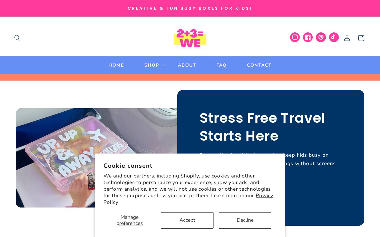 2plus3equalswe.com homepage screenshot
