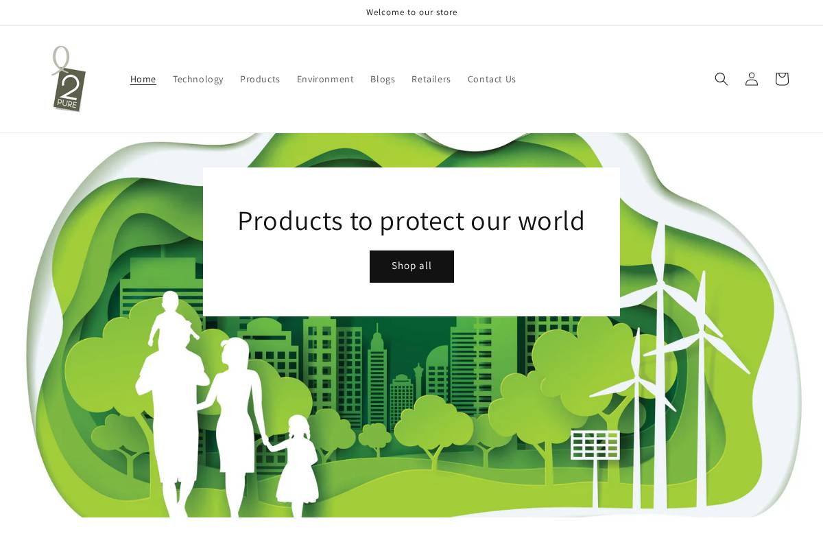 2Pure Products (Stain & Odour Removal Products) homepage screenshot