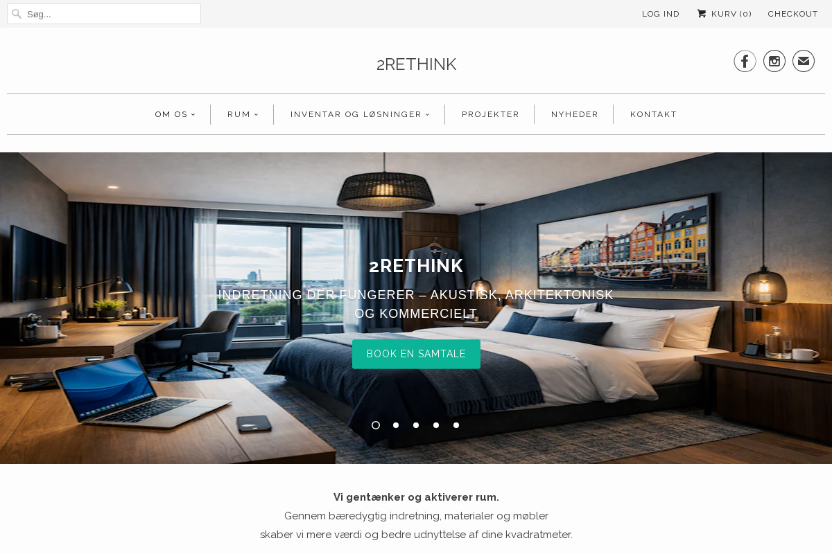 2RETHINK - Agenturer og design homepage screenshot
