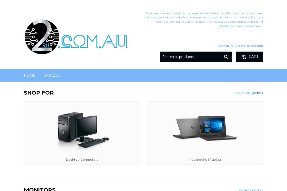 2ru.com.au homepage screenshot